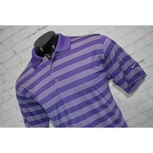 Nike Golf Polo Shirt Mens Size Large Tour Performance Dri-Fit Polyester Purple